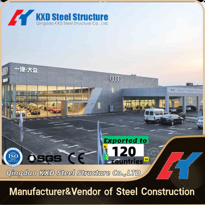 Q345 Q235 Lichte staal frame Workshop Staal structuur Garage voor auto service centrum