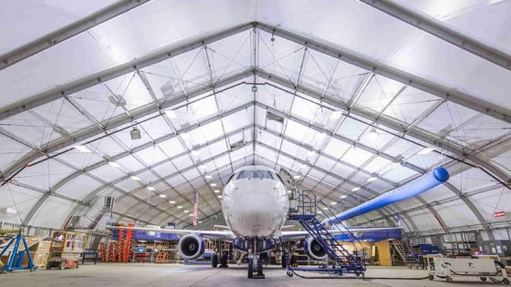 Industrieel metaal hangars voor vliegtuigen Metalen constructies Prefab Steel frame gebouwen