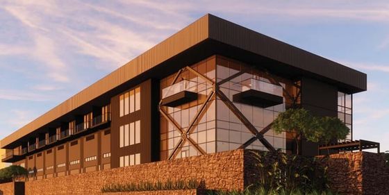 Q235B Q355B ASTM A36 Meerdere verdiepingen hoog staalgebouw Prefab staalconstructie tentoonstellingshal