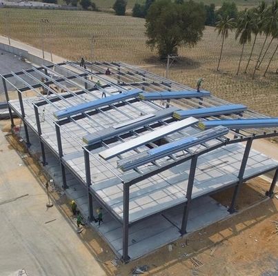 HDG Metaalbouwgebouw Prefabricated Warehouse Steel Frame Office Building