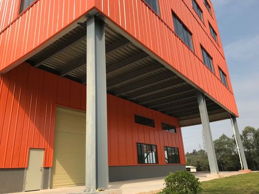 Op maat gemaakte staalconstructie Warehouse Shed H Beam Building Constructie Met Sandwich Panel Dak