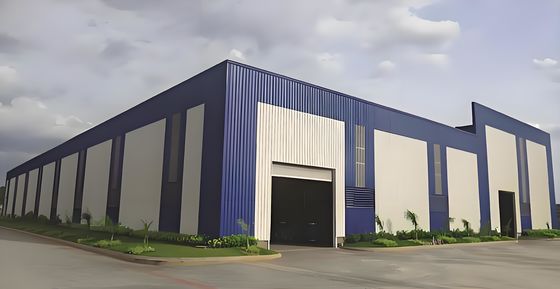 Aanpasbaar commercieel stalen gebouw Metalen hangar gebouw Met schuifdeur