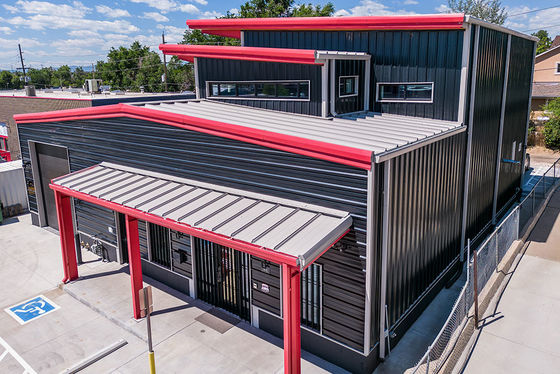 Gebouwbouw voor geprefabriceerd commercieel magazijn