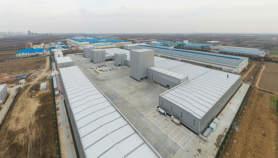Dubbele helling breedspannend staalconstructie frame voorgefabriceerd magazijn