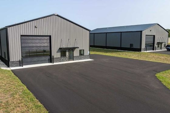 Industriële schuren van zwaar staal voor grootschalige bedrijven