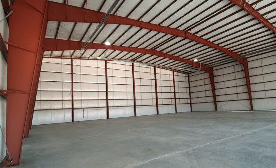 Voorgefabriceerde staalconstructies Warehouse Workshop / Plant Frame Steel Buildings / Prefabricated Hangar
