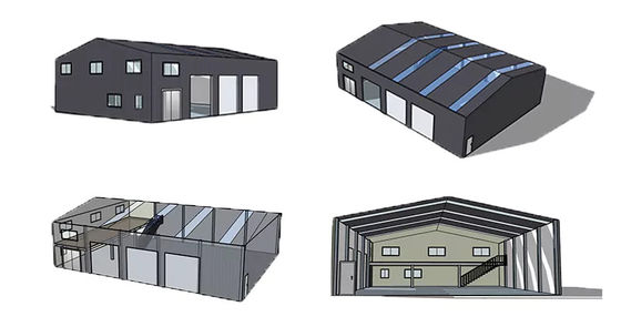 Op maat gemaakte staalconstructies Gebouwen Warehouse Workshop Constructie