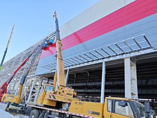 Metalen gebouwen geprefabriceerd H staalconstructiehuis voor magazijnen Werkplaats Kantoorwinkel