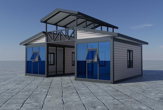 Luxe Mobiele Uitbreidbare Prefab Huis Glazen Gordijngevel Pu Paneel Strandresort Residentieel