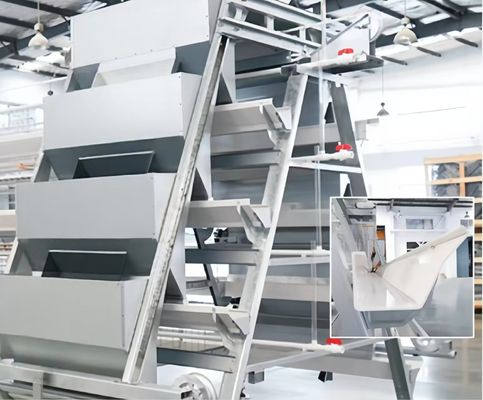 H-type 4 Tier kippenkooi automatische pluimveebatterijkooien pluimveeapparatuur