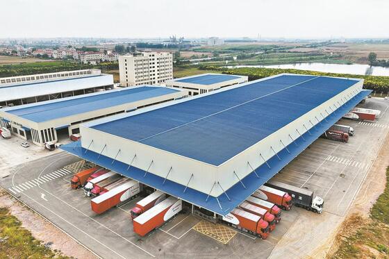 Q355 Stalen Prefab Magazijngebouw voor Logistiek Centrum